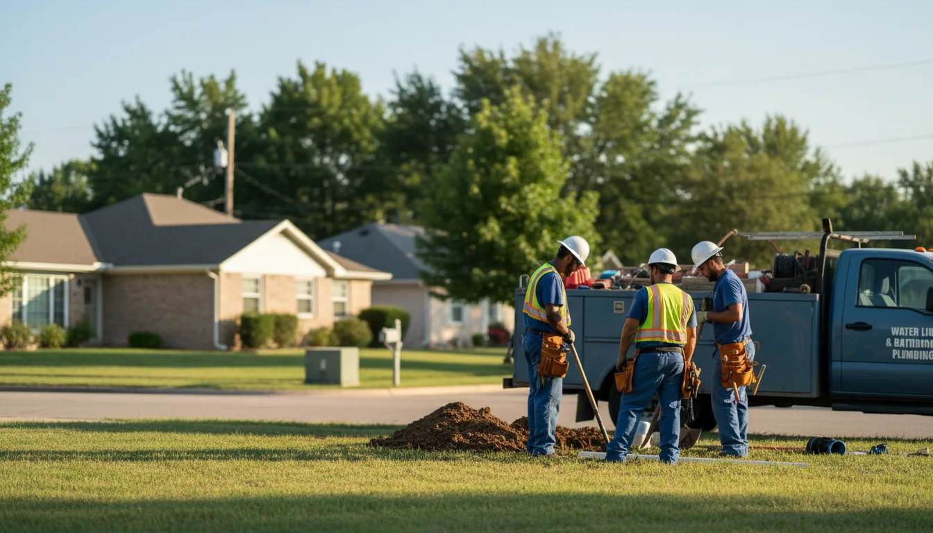 Residential water line and bathroom plumbing service in Lander, WY